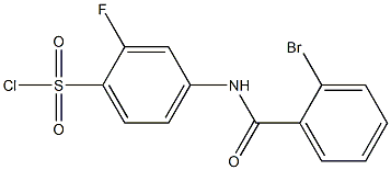 4-[(2-bromobenzene)amido]-2-fluorobenzene-1-sulfonyl chloride 结构式