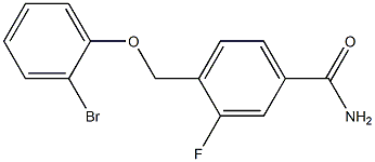 4-[(2-bromophenoxy)methyl]-3-fluorobenzamide 结构式