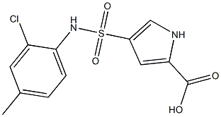 4-[(2-chloro-4-methylphenyl)sulfamoyl]-1H-pyrrole-2-carboxylic acid 结构式