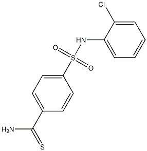 4-[(2-chlorophenyl)sulfamoyl]benzene-1-carbothioamide 结构式