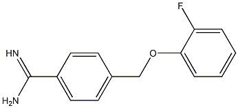 4-[(2-fluorophenoxy)methyl]benzenecarboximidamide 结构式