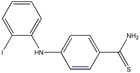 4-[(2-iodophenyl)amino]benzene-1-carbothioamide 结构式