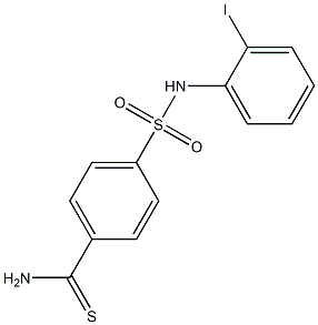 4-[(2-iodophenyl)sulfamoyl]benzene-1-carbothioamide 结构式