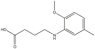 4-[(2-methoxy-5-methylphenyl)amino]butanoic acid 结构式