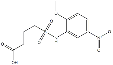 4-[(2-methoxy-5-nitrophenyl)sulfamoyl]butanoic acid 结构式