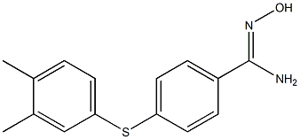 4-[(3,4-dimethylphenyl)sulfanyl]-N'-hydroxybenzene-1-carboximidamide 结构式