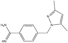 4-[(3,5-dimethyl-1H-pyrazol-1-yl)methyl]benzenecarboximidamide 结构式