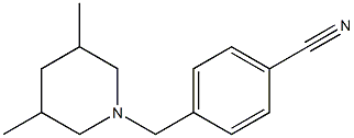 4-[(3,5-dimethylpiperidin-1-yl)methyl]benzonitrile 结构式