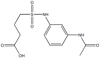 4-[(3-acetamidophenyl)sulfamoyl]butanoic acid 结构式