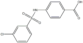 4-[(3-chlorobenzene)sulfonamido]benzoic acid 结构式