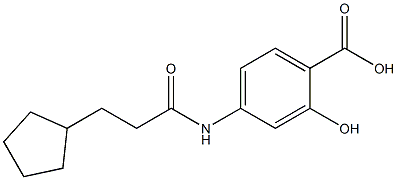 4-[(3-cyclopentylpropanoyl)amino]-2-hydroxybenzoic acid 结构式