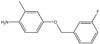 4-[(3-fluorobenzyl)oxy]-2-methylaniline 结构式