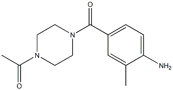4-[(4-acetylpiperazin-1-yl)carbonyl]-2-methylaniline 结构式