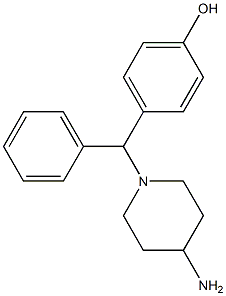 4-[(4-aminopiperidin-1-yl)(phenyl)methyl]phenol 结构式