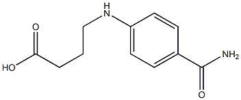 4-[(4-carbamoylphenyl)amino]butanoic acid 结构式