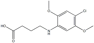 4-[(4-chloro-2,5-dimethoxyphenyl)amino]butanoic acid 结构式