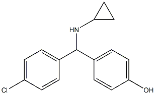 4-[(4-chlorophenyl)(cyclopropylamino)methyl]phenol 结构式