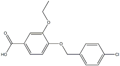 4-[(4-chlorophenyl)methoxy]-3-ethoxybenzoic acid 结构式