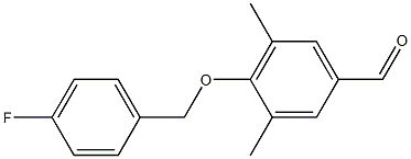 4-[(4-fluorophenyl)methoxy]-3,5-dimethylbenzaldehyde 结构式