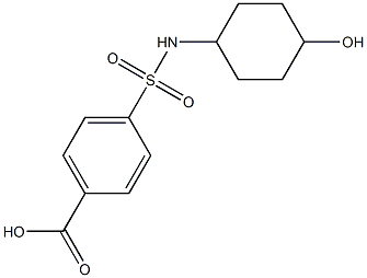 4-[(4-hydroxycyclohexyl)sulfamoyl]benzoic acid 结构式