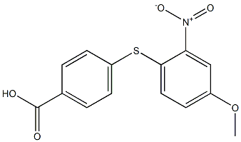 4-[(4-methoxy-2-nitrophenyl)sulfanyl]benzoic acid 结构式