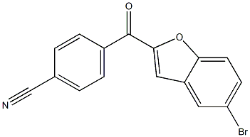4-[(5-bromo-1-benzofuran-2-yl)carbonyl]benzonitrile 结构式