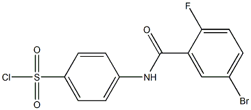 4-[(5-bromo-2-fluorobenzene)amido]benzene-1-sulfonyl chloride 结构式