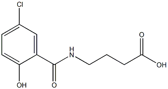 4-[(5-chloro-2-hydroxybenzoyl)amino]butanoic acid 结构式