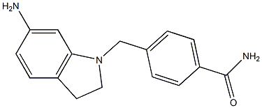 4-[(6-amino-2,3-dihydro-1H-indol-1-yl)methyl]benzamide 结构式