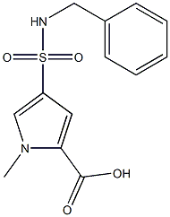 4-[(benzylamino)sulfonyl]-1-methyl-1H-pyrrole-2-carboxylic acid 结构式