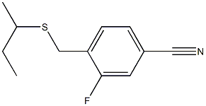 4-[(butan-2-ylsulfanyl)methyl]-3-fluorobenzonitrile 结构式