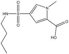 4-[(butylamino)sulfonyl]-1-methyl-1H-pyrrole-2-carboxylic acid 结构式