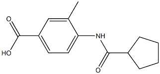 4-[(cyclopentylcarbonyl)amino]-3-methylbenzoic acid 结构式