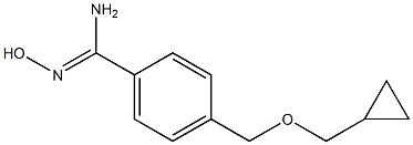 4-[(cyclopropylmethoxy)methyl]-N'-hydroxybenzene-1-carboximidamide 结构式