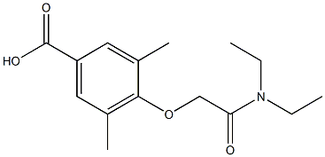 4-[(diethylcarbamoyl)methoxy]-3,5-dimethylbenzoic acid 结构式