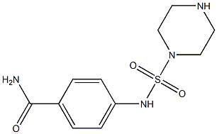 4-[(piperazine-1-sulfonyl)amino]benzamide 结构式