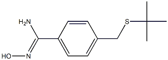 4-[(tert-butylsulfanyl)methyl]-N'-hydroxybenzene-1-carboximidamide 结构式