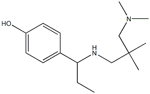 4-[1-({2-[(dimethylamino)methyl]-2-methylpropyl}amino)propyl]phenol 结构式