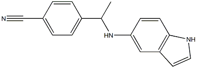 4-[1-(1H-indol-5-ylamino)ethyl]benzonitrile 结构式