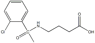 4-[1-(2-chlorophenyl)acetamido]butanoic acid 结构式