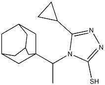 4-[1-(adamantan-1-yl)ethyl]-5-cyclopropyl-4H-1,2,4-triazole-3-thiol 结构式