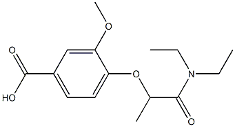 4-[1-(diethylcarbamoyl)ethoxy]-3-methoxybenzoic acid 结构式