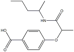 4-[1-(pentan-2-ylcarbamoyl)ethoxy]benzoic acid 结构式