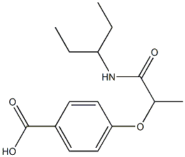 4-[1-(pentan-3-ylcarbamoyl)ethoxy]benzoic acid 结构式