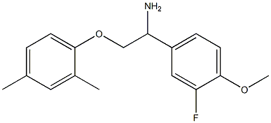 4-[1-amino-2-(2,4-dimethylphenoxy)ethyl]-2-fluoro-1-methoxybenzene 结构式