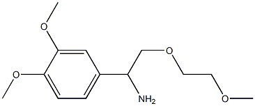 4-[1-amino-2-(2-methoxyethoxy)ethyl]-1,2-dimethoxybenzene 结构式