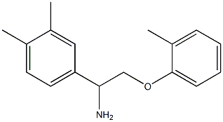 4-[1-amino-2-(2-methylphenoxy)ethyl]-1,2-dimethylbenzene 结构式