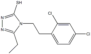 4-[2-(2,4-dichlorophenyl)ethyl]-5-ethyl-4H-1,2,4-triazole-3-thiol 结构式