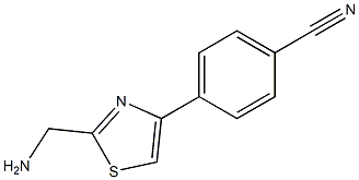 4-[2-(aminomethyl)-1,3-thiazol-4-yl]benzonitrile 结构式