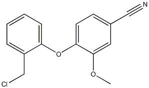 4-[2-(chloromethyl)phenoxy]-3-methoxybenzonitrile 结构式